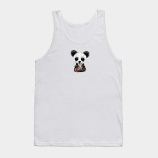 Cute Baby Panda Playing With Football Tank Top